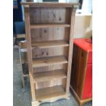 (2025) Narrow pine open bookcase