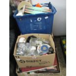 6 boxes of mixed housewares, ceramics and glassware incl. backgammon game, etc.