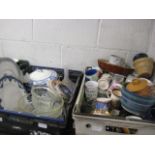 2 crates of mixed ceramics and crockery