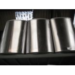 3 stainless steel waste bins