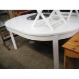 White finish extending modern dining table