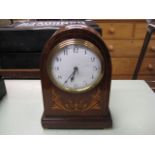 Edwardian inlaid mantle clock