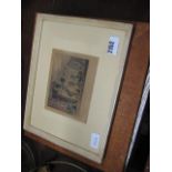 2 framed and glazed etchings