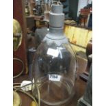 Industrial size glass lantern shade