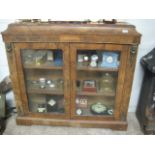 Early 20th Century marquetry fronted glazed display cabinet