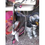 (1086) Pink Razor Powercore E90 electric scooter