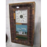 Wooden cased American style wall clock