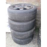 Set of 4 VW wheels with tyres (worn)