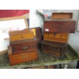 Collection of approx. 8 various wooden boxes