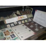 Cabinet contents of a large quantity of stamp albums and loose stamps