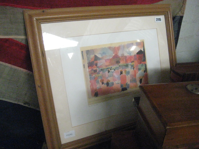 Framed and glazed limited edition print of 'Saint Germain View from the Beach, 1914, Tunis'