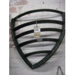 Green painted metal hayrack