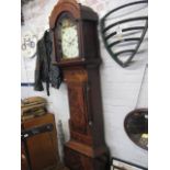 (2147) Wooden cased grandfather clock