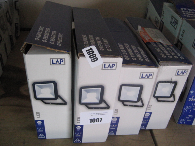 (1007) 4 boxed LAP LED security lights