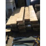 Pallet containing large quantity of wooden decking lengths
