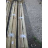 5 wooden Large garden stake posts