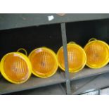 4 Plastic railway lanterns with batteries