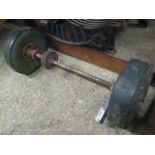 Reclaimed pair of wheel on single axle