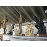 Shelf of various ornamental figures