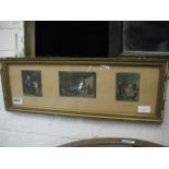 Gilt framed and glazed print of 'A Naughty Child', 'Blind Man's Buff', and 'An Introduction'