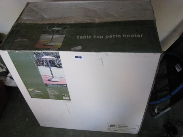 Boxed table top patio heater