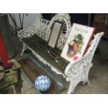 Decorative cast aluminium garden bench