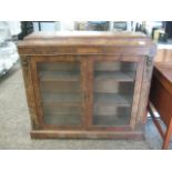 (2220) Early 20th Century marquetry fronted glazed display cabinet