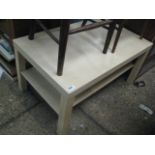 Modern beech effect coffee table