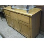 Modern light oak sideboard