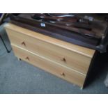 Pine effect 2 drawer chest