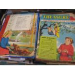 Tray of childrens annuals incl. Treasure and others