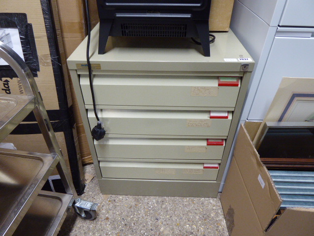 (2050) Cream coloured 4 drawer filing cabinet - Image 2 of 2