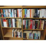 Approx. 5 shelves of paperback and hardback novels by authors incl. John Grisham, Ben Elton, Stieg