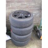 (1116) 4 VW spare wheels and tyres