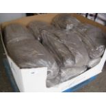 Shallow pallet of brown towels