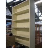 Large white open front bookcase