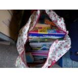 Bag containing various childrens books