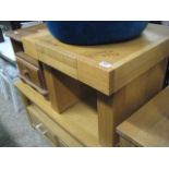 Modern light oak single drawer coffee table