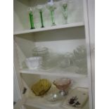 3 shelves of mixed ceramics and glassware