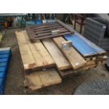 Pallet containing various wooden decking