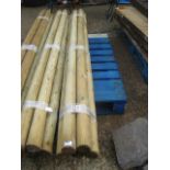 Bundle of 5 6' wooden fence stakes