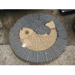 Garden floor decoration of fish