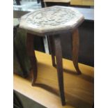 Hand worked oak stool