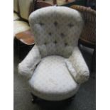 Button back upholstered bedroom chair *Collector's Item: Sold in accordance with our Soft Furnishing