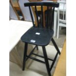 Black painted childs stool