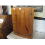 Single door pine hanging corner cupboard