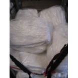 Stillage of white towels