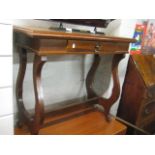 Mahogany single drawer side table