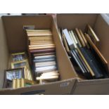 2 boxes of small framed pictures and prints