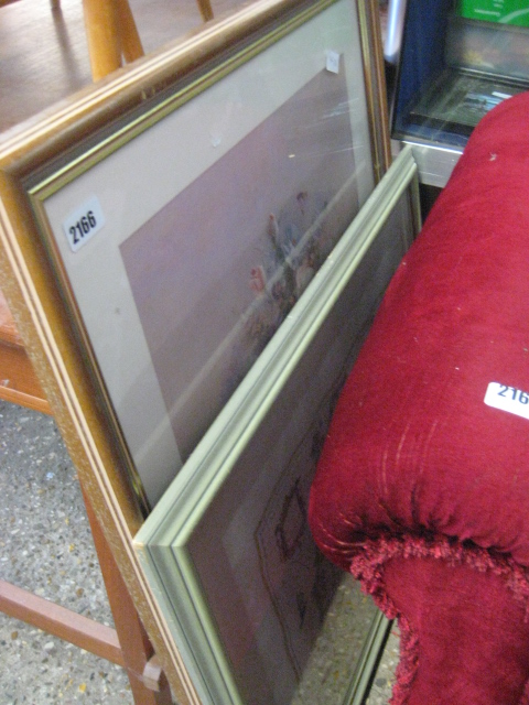 2 large framed and glazed pictures